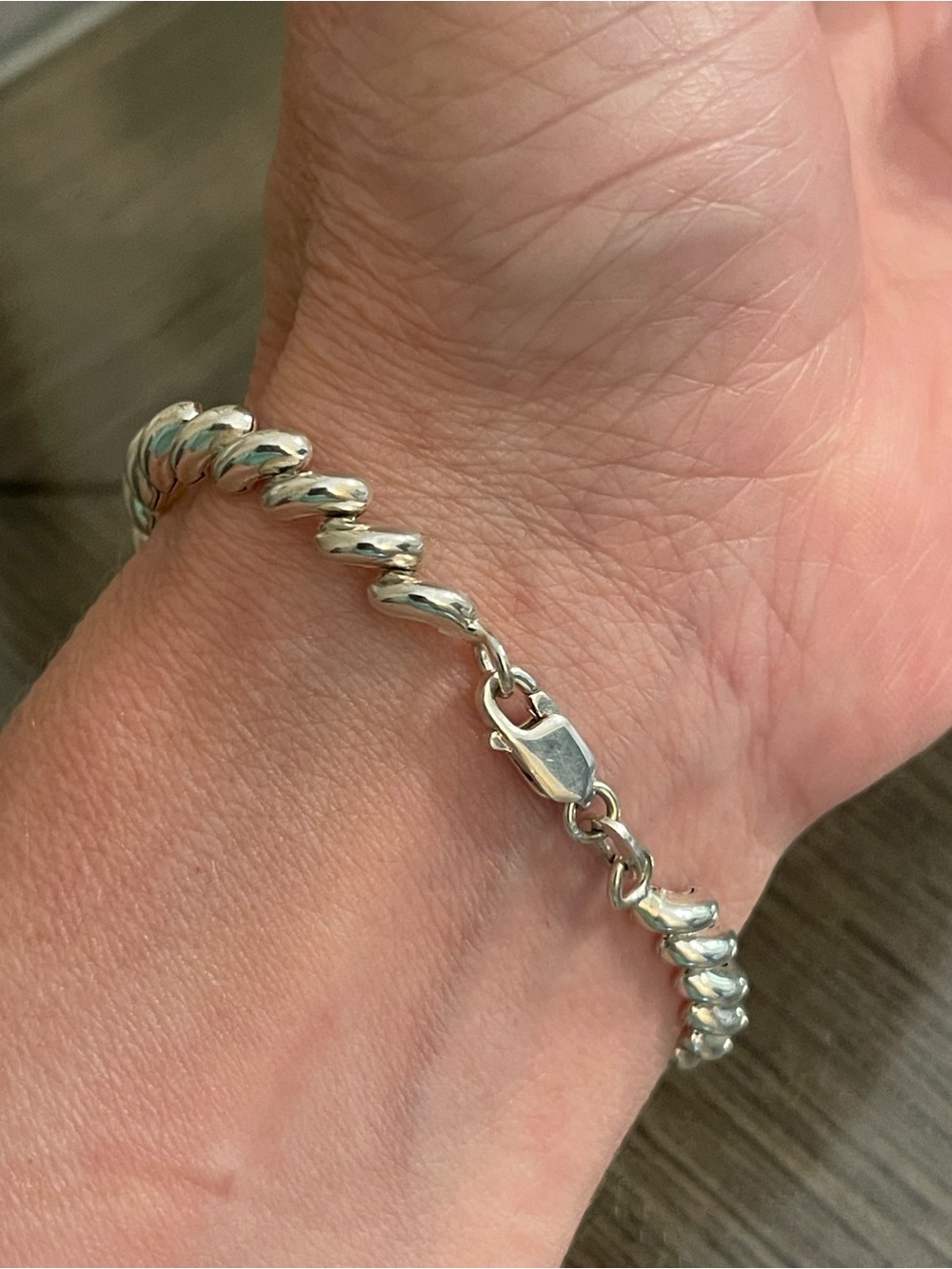 ATI Sterling Silver 925 Italy 7" Petite San Marco Bracelet 7.1 Grams - Picture 9 of 17